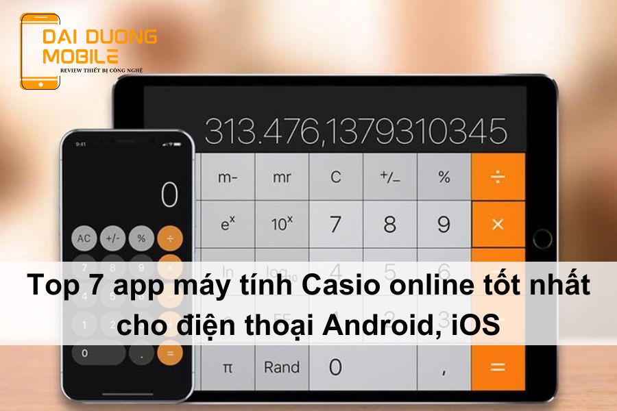 Máy tính casio online trên điện thoại